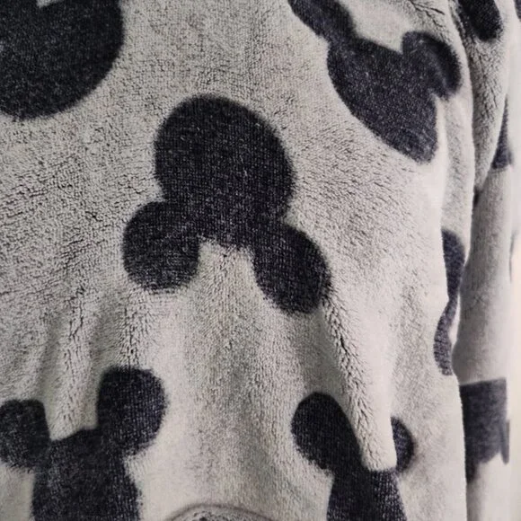 Disney Micky Mouse Fleece Women's Pullover Top Size Extra Large Grey and Blue - Picture 3 of 8